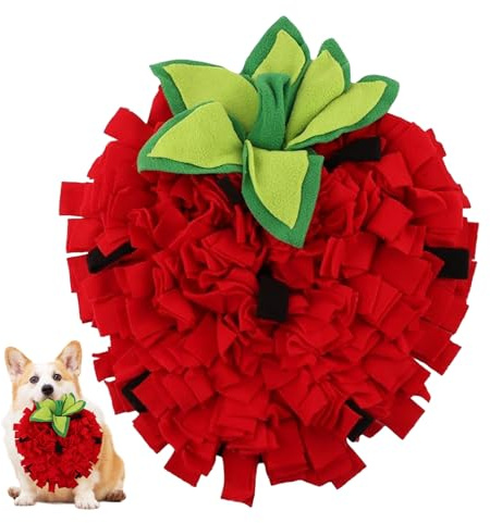 Snuffle Mat for Dogs, Snuffle Mat Strawberry Design Pet Foraging Feeder Mat, Slow Feeding Sniffing Activity Pad for Dogs, Puppies, Cats and Rabbits, For Feeding Mat, Natural Foraging Skills