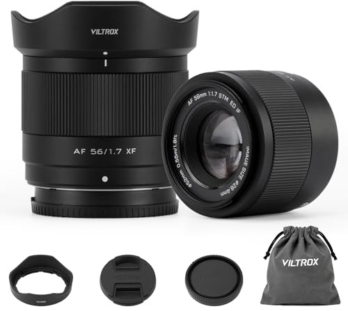 VILTROX 56 mm F1.7 Air XF-monteringskamera objektiv för Fujifilm X-Mount APS-C kameralins med stor bländare autofokus för Fuji X-E5 X-H1 X-Pro3 X-S10 X-T50 X-T200 X-S20 X-H2S X-M5