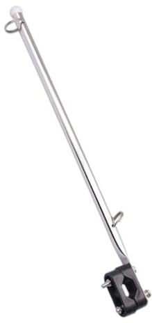 Boat Flag Pole - Adjustable Marine Rail Mount Holder, Pulpit Staff For Boats, Lightweight Fishing Rod Holder Flag, Portable Adjustable Marines Accessory For Boat | For Boats Marine Use