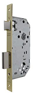 Tesa Assa Abloy 403040HL Cerradura De Embutir Para Puertas De Madera Sin Cilindro Latonado Entrada 40 mm, Frente Cuadrado 4030