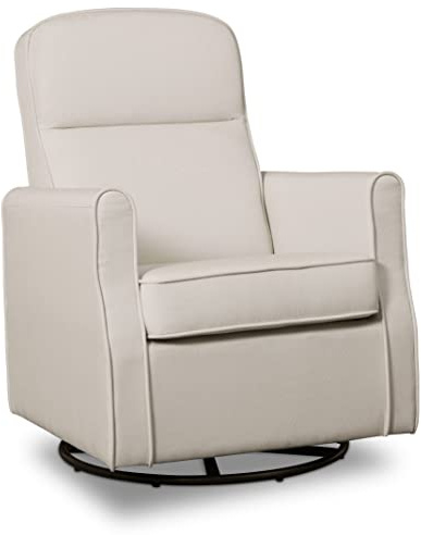 Delta Children Blair Slim Nursery Glider Swivel Rocker Chair, Cream