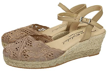 TORRES 5004 Pantofole in pizzo donna Espadrillas, cammello, 38 EU