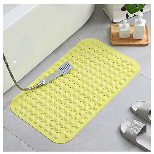 YOUCAI Badewannenmatte Duschmatte Extra Lang Antirutschmatte Badewanne Badewanneneinlage Für Kinder, Badematte rutschfest Mit Saugnapf Maschinenwaschbar,Gelb,47x47cm