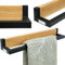 holz4home® Handtuchhalter Massivholz Eiche I 50x6x9 cm I Handgearbeitet und Naturgeölt I Skandinavisches Loft-/ Industriedesign I Wandregal Schweberegal Küche Badezimmer Waschbecken