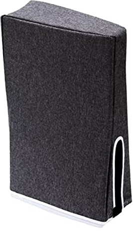 Zunate Copertura Antipolvere per Protezione Antipolvere Verticale in Tessuto Oxford per Console Digitale e per Console CD ROM (Nero)