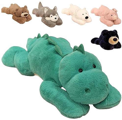 E-ALLDIR Weighted Anxiety Stuffed Animal, Weighted Dinosaur Plush Throw Pillowd, Super Soft Anxiety Dinosaur Stuffed Animals Plush, 50/70Cm Weighted Plushie Stufed Animal Toy Gift for Boys Girls
