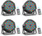 Rtktoup 4PCS 36 Luci Par LED, Luci da Palcoscenico RGB, Luci da Discoteca-dmx con Telecomando, Faretti ad Effetto con Controllo Attivato dal Suono, per Bar Matrimoni Feste Compleanno Halloween Natale