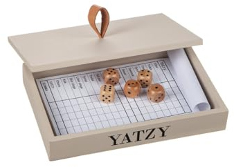 Yatzy spel i Trälåda 13x20 cm