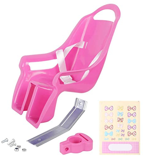 RiToEasysports Accesorio para Asiento de Muñeca para Bicicleta, Paseo para Niñas con Asiento Relleno para Bicicleta, Transporte Seguro para Bicicletas para Niños, Decoración Divertida (Pink)