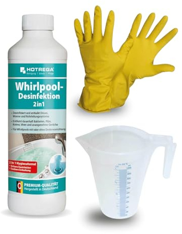 HOTREGA Whirlpool-Desinfektion 500ml inkl. Messbecher & Handschuhe
