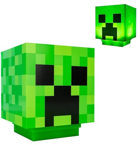 Lotvic Creeper Lampe, Creeper Licht mit Zombie-Sounds, 3D Cube Lampen, Würfel Lampe, Kinder Nachttischlampe für Schlafzimmer Deko Spielzeug