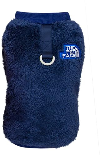 Izefia Suéter para Perro Ropa Prendas Suéteres de Vellón de Lana Suéteres de Invierno Cálidos Sudadera Suave Pijamas Chaleco con Diseño de Cara de Mascota Suéter para Perro Pequeño o Gato Mediano