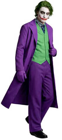 Funidelia Official Joker Dark Knight Costume for Men, Joker Suit for Adult, Halloween and Carnival Costumes – Size L
