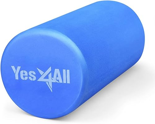 Yes4All 12 Inch EVA Foam Roller – High Density Foam Rollers for Back & Exercise (Blue)