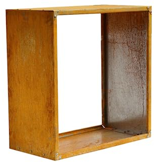 HEAT Outdoor Living Dokka Holzkörbe - Hochwertig Stahl - Kaminholzregal Aussen - Holzunterstand - Brennholzregal Außen - Praktische und schöne hochwertige Holzablage - 80x80x40cm