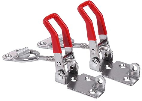 SEWOART 4 Pièces Dispositif De Serrage Réglable Sauterelles Pour Menuiserie Pince à Bascule Loquet à Loquet Sauterelle Verticale Clip De Verrouillage Tirette à Dégagement Rapide Basculer