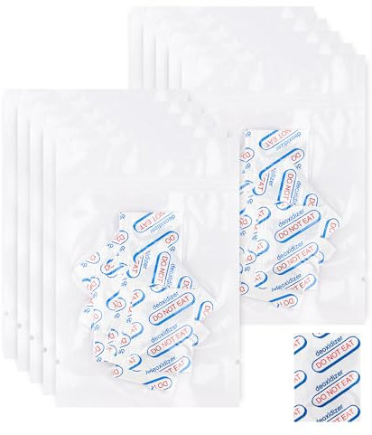 Lot de 100 boîtes de 100 CC absorbant l'oxygène de qualité alimentaire pour le stockage à long terme des aliments dans des sachets et bocaux en mylar sous vide