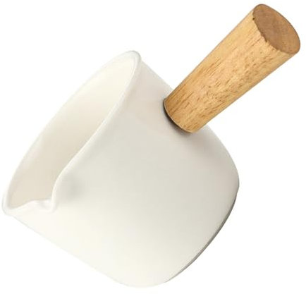 Cabilock Robusta Brocca in Ceramica Con Manico in Legno Multiuso Per Cucina E Ufficio