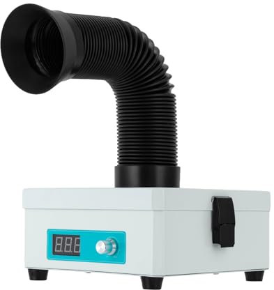 Lötrauchabsaugung, Lötrauchabsorber mit 3 Stufen Filter, 15W, Luftmenge 15m³, Normale Betriebstemperatur in Innenräumen, Rauschen 48dB für Laserschweißen, Rauchabsaugung und Desktop-Löten