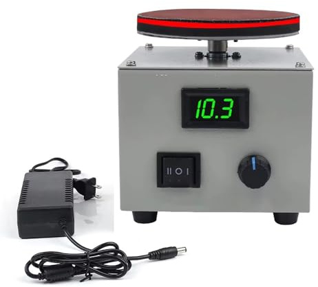Toplionace Mini 4-Tums Elektrisk Skivslip med Justerbar Hastighet, 150W Multifunktionell Ytpoleringsmaskin med LCD-Skärm