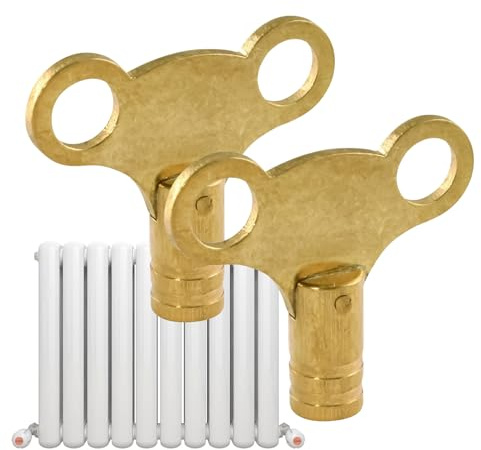 yakermur Radiator Bleed Key, 2 Pieces Brass Heating Components - Radiator Bleed Tool | For Cruise Residential Public Home Bedroom Living Room
