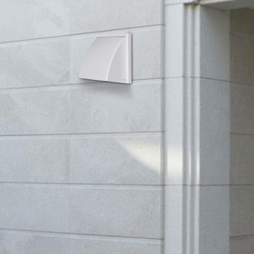 Rejilla de ventilación de pared exterior, válvula de salida de aire ABS con compatibilidad de conductos de 100 mm, 125 mm, 150 mm, para campana extractora y ventilación de cocina (150)