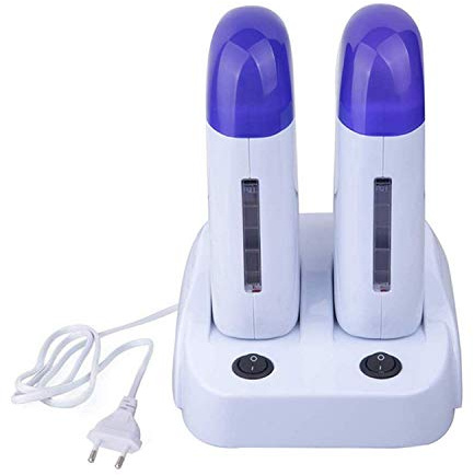 Nynelly Portable Double Depilatory Roll on Wax Warmer with Heater Base for Women Men Hair leg, Armpit, Bikini