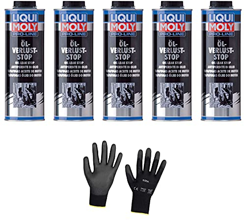 Iloda 5xOriginal Liqui Moly 1l Pro-Line Öl-Verlust-Stop 5182 Schutzhandschuhe