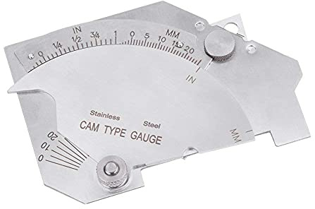 Tyenaza Galgas Soldadura, Bridge Cam Soldadura, MG-8 Calibre Tipo Leva de Acero, Galga Soldadura Puente Regulable, Herramienta de Medición de Soldadura, para la Inspección de Superficies Soldadas