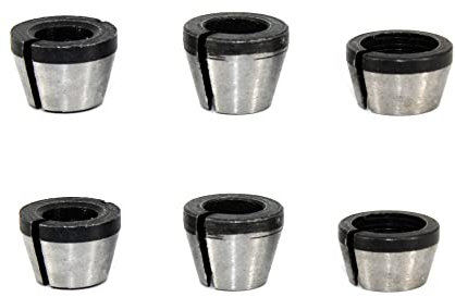 Fresadora Adaptador,6 pcs Portabrocas para Fresadora,Adaptador de Mandril para Carpintería, Mandril Para Fresadora Para Madera, Recorte Cortador Chuck Cabeza de Grabado 6/6.35/8mm
