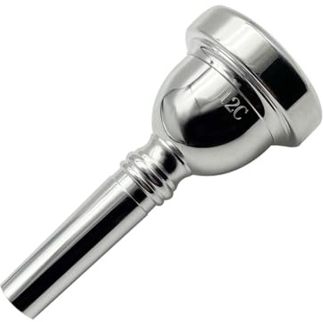 Missmore Boquilla de trombón 12C, boquilla de barítono y eufonio, chapada en plata