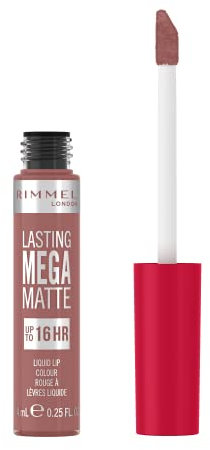 Rimmel London Lasting Mega Matte Liquid Lipstick, Long-Lasting, Hydrating, Vegan Formula - 709 - Strapless, 7.4ml