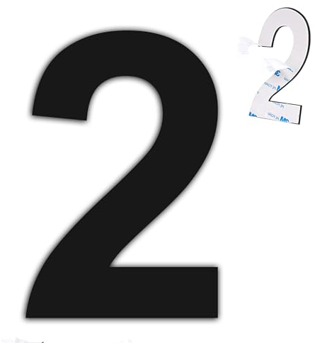 nanlyiau 3in/7.5cm numero civico esterno adesivo numeri civici numero numero civico esterno di acciaio in Solido Acciaio Inossidabile SUS304(3in2)