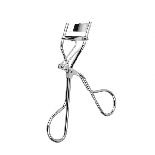 Rizador de Pestañas Plateado Rizador de Pestañas de Acero Inoxidable con Almohadillas de Silicona de Repuesto para Herramientas de Maquillaje de Ojos