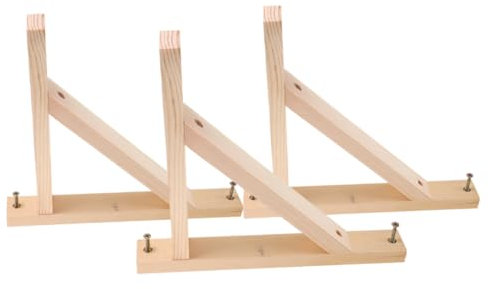 Homoyoyo Dreieckige Wandleuchterhalterung Aus Massivholz Regalhalterung Dekorativer Pflanzenaufhänger Für Die Wandmontage Beleuchtung