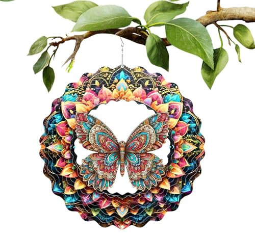 Éolienne d'extérieur – Éolienne à suspendre pour l'extérieur – Sculptures de cour pour la maison, la terrasse, la décoration pour femme, maman, grand-mère, épouse, anniversaire, vacances