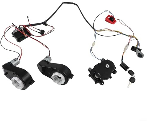 Juego completo de arnés de cables de 12 V para coche eléctrico para niños con mando a distancia de 2,4 G, caja de control, caja de control, transmisión y motor de dirección, accesorios de conversión