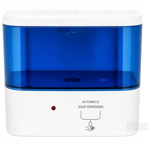 AIESI® Dispenser sapone automatico da parete ad infrarossi 500 ml, Distributore per detergente liquido e gel igienizzante mani, Garanzia Italia 24 mesi