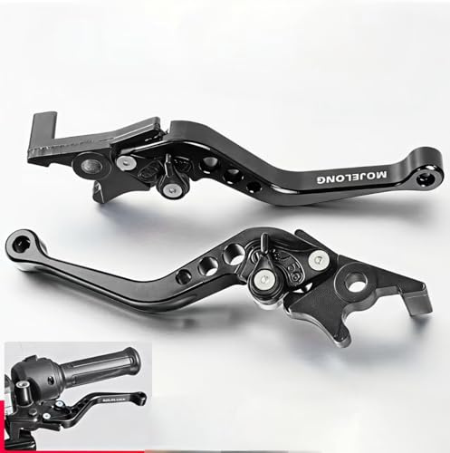 DLLRYLODY Palancas de Freno de Moto compatibles para Piaggio MP3 500, Maneta Ajustable Plegable Telescópica Accesorios Performance Precisión,A