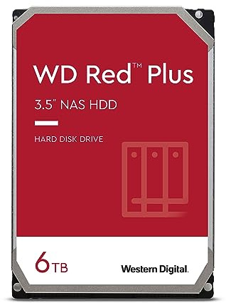 WD Red 6TB NAS Hard Drive - 5400 RPM Class, SATA 6 Gb/s, 64 MB Cache, 3.5in - WD60EFRX (Renewed)