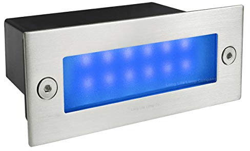 Long Life Lamp Company Mini 1.5w LED Outdoor Brick Light Step Light Blue IP44 Recessed Wall Light ZLC094BL