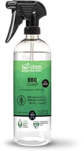 bio-chem Fettlöser Grillreiniger 750 ml - Effektives Grill-Spray zur Reinigung in Profi-Qualität - Grillrost Pflegespray geruchsneutral & materialschonend für Jede Oberfläche, besonders Aluminium