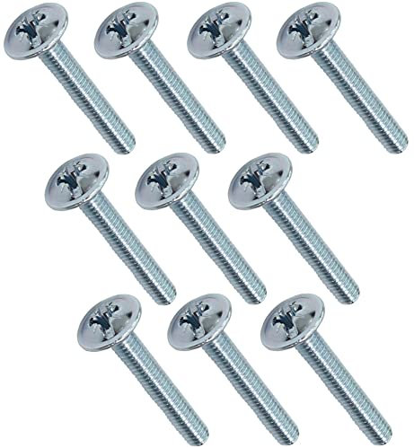 AERZETIX - C44743 - Set di 10 - Vite per maniglie per mobili - testa grande bombata - Ø4x25mm - acciaio zincato - impronta Pozidriv - fai da te - ristrutturazione - decorazione