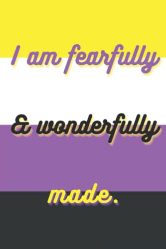 I Am Fearfully & Wonderfully Made: Guided Prayer Journal for LGBT, Non Binary flag, Christian Queer Notebook, Great Gift