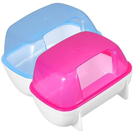 Milisten 2 STK Hamstersandbad Hamster Badesand Chinchilla-Sand-Badezimmer reinigungsknete Badewanne Chinchilla-Sandbadehaus Hamster-Sandbadehaus Haustier Hamsterbedarf