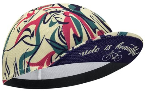 Gorra de ciclismo para hombre de poliéster – Gorra de bajo casco transpirable con protección UV y banda absorbente, casco deportivo para bicicleta de carreras, bicicleta de montaña y actividades de