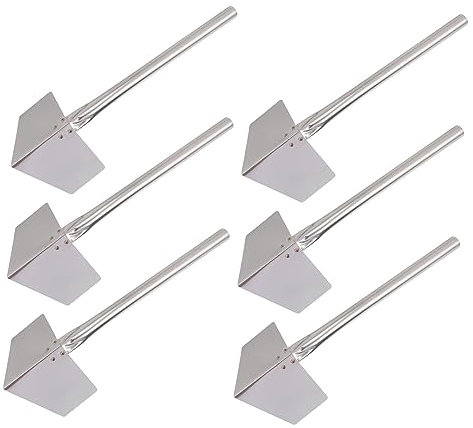 Hemobllo Paleta para Esquinas para Cuello 6 Unidades Acero Inoxidable Color Plateado