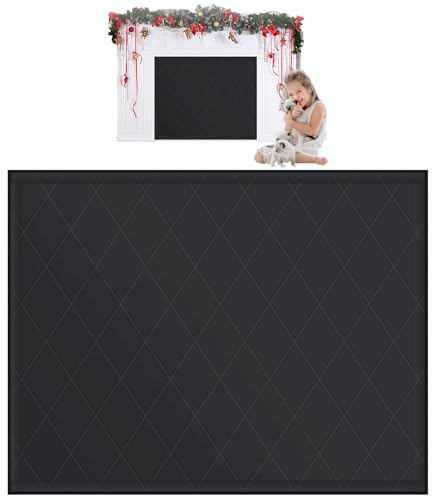 Housse de cheminée à Scratch - 81x100 cm, Polyester - Housse Isolante - Bords à Scratch antidérapants - Protectioyn Contre Les Courants d'air - Maintient la Chaleur intérieure - Économies d'énergie