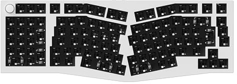 Keychron Q14 Pro Kit Clavier mécanique ISO, 96% Alice Layout, Corps en Aluminium 6063, Kit Barebone Gaming à Monter Soi-même, Programmable QMK/Via, RGB, Filaire USB-C et Bluetooth 5.1 - Blanc