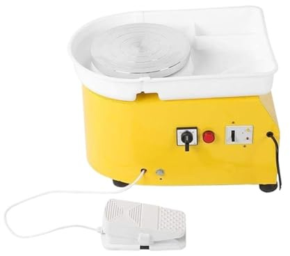 Elektrisk Keramikhjulsmaskin For Studenter Och Amatörer, Keramikhjul, Keramiskt Formverktyg Precis Kontroll(Yellow,350W)